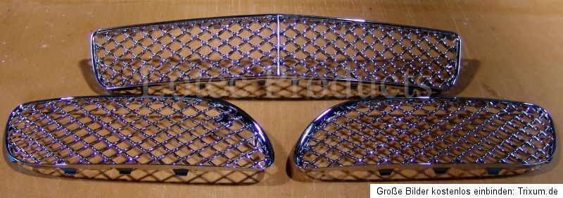 Bentley GT/GTC Front Grill Lower 3 Piece Trim Set  