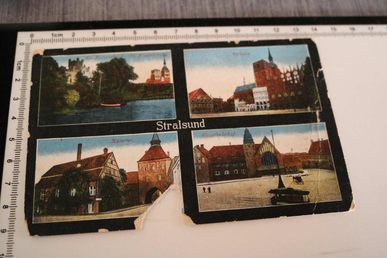 tolle alte Karte Stralsund 1918 Ansichten eBay