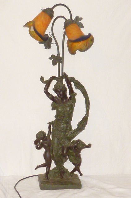 art nouveau floor lamp antique