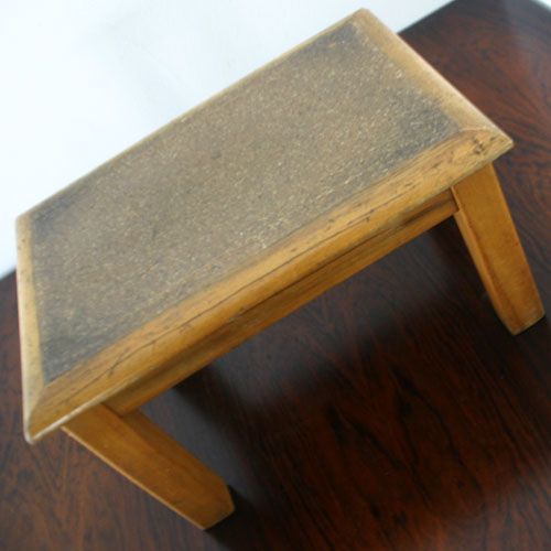 SHABBY CHIC FUßBANK+HOCKER+VINTAGE+FRANKFURTER KÜCHE+HOLZ SCHEMEL+ALTER