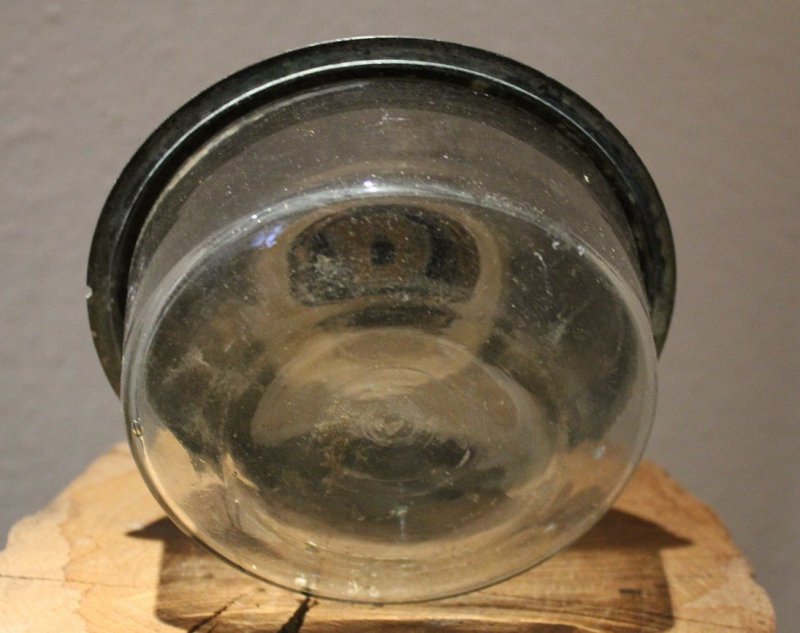 Antike Öllampe / Petroleumlampe Zinn - Stobwasser Berlin - H: 51 cm - Ø