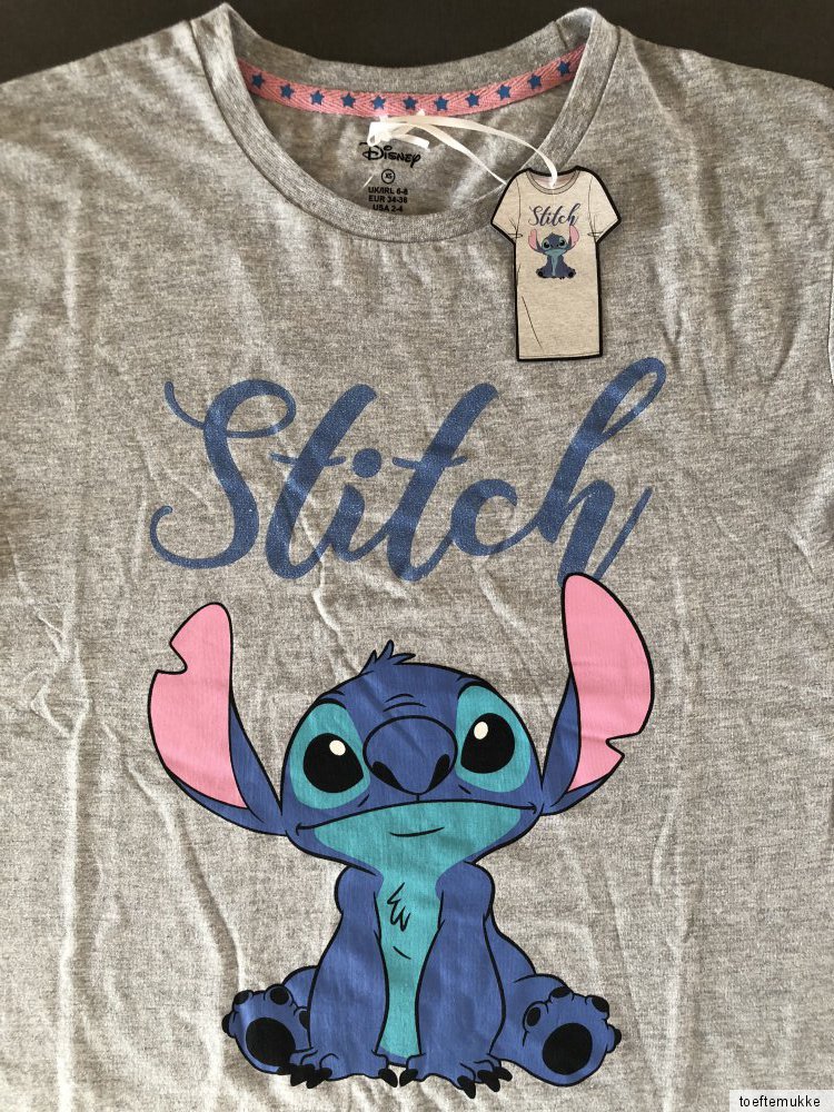 Disney Stitch Nachthemd Damen Bigshirt Kurzarm Schlafshirt Sleepshirt XS S 34-40
