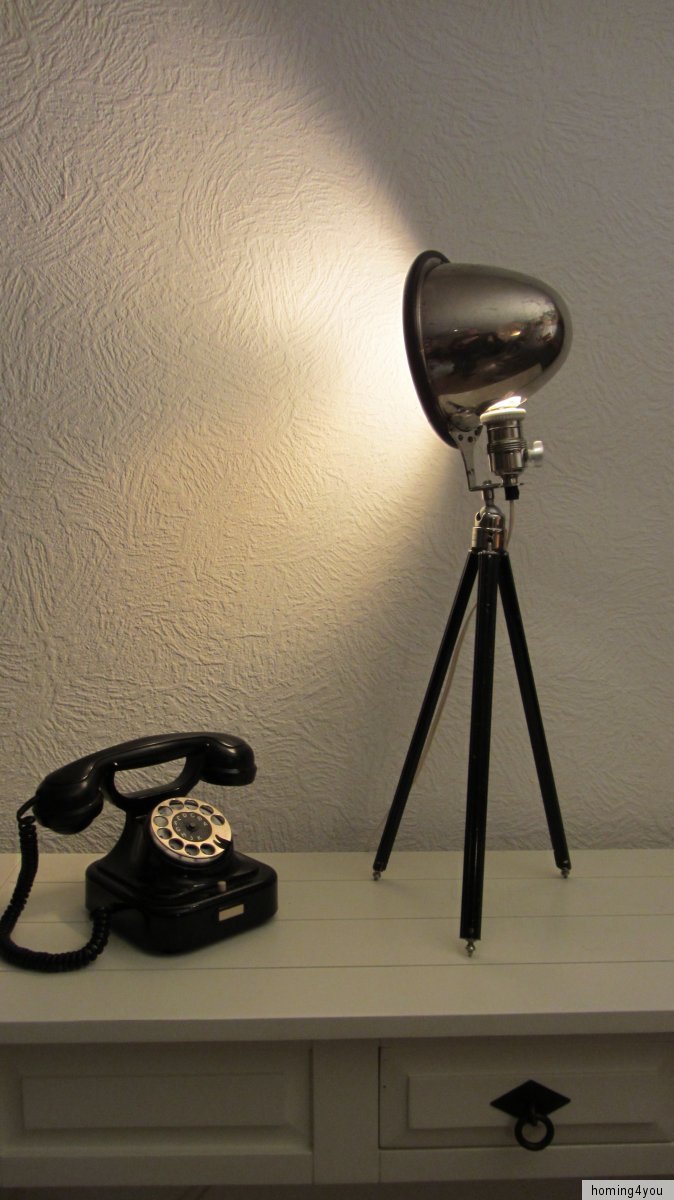 Tripod Lampe Stehlampe '40er J Stativ Leuchte Drehschalter | eBay
