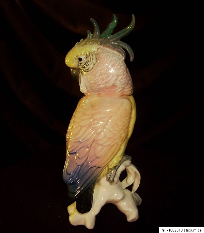 Porzellan Figur Kakadu Papagei Karl Ens Volkstedt porcelain parrot