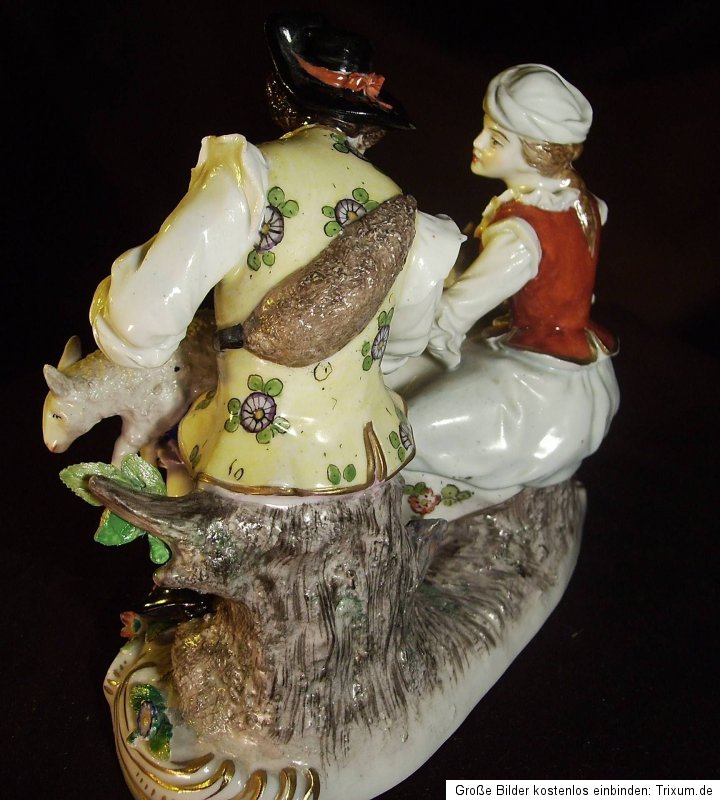 Porzellan Figur gruppe Schäfer Paar Rokoko german porcelain figurine