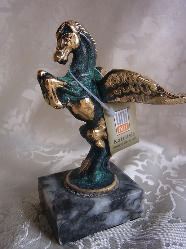 Bronze 185 Bronze Figur Pegasus Griechische Mythologie Mit Antiker Patina Antiquitaten Kunst Inkmax Jp