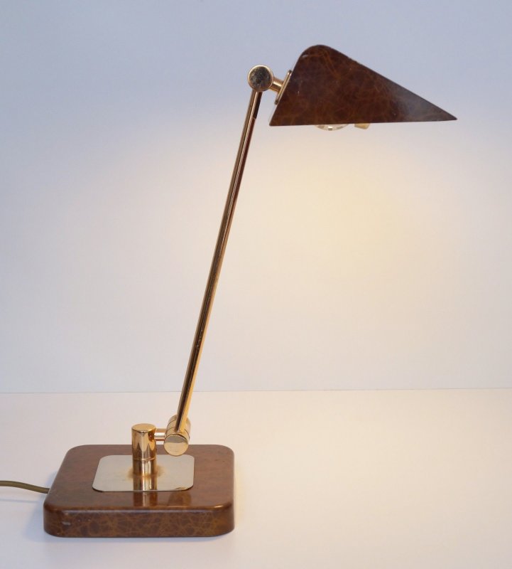 Details About Original Hillebrand 80er Retro Desk Design Lamp Crocodile Look