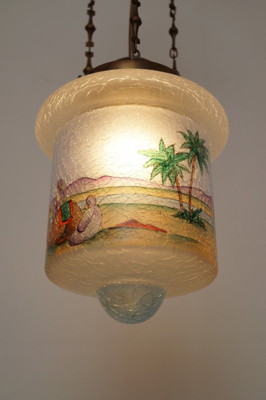 Original Art Deco Art Nouveau Ceiling Light Hanging Light 1920