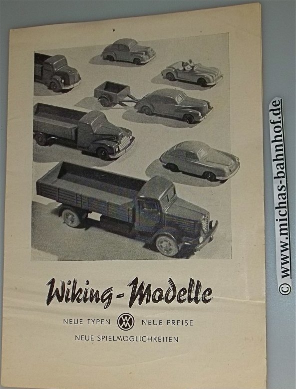 Wiking Modelle mit Preisliste 1952