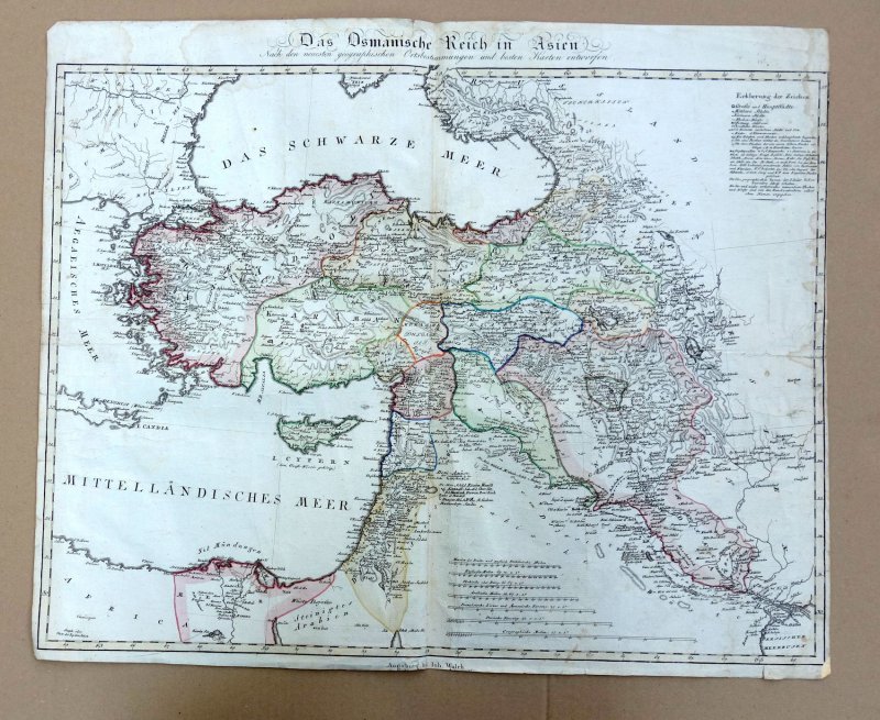 Karte Johann Walch Um 1800 Das Osmanische Reich Turkei Palastina Syrien Irak Ebay