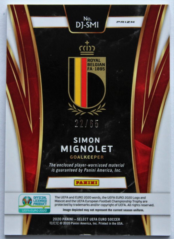 Panini Select Soccer UEFA EURO 2020 Mignolet Belgium Red