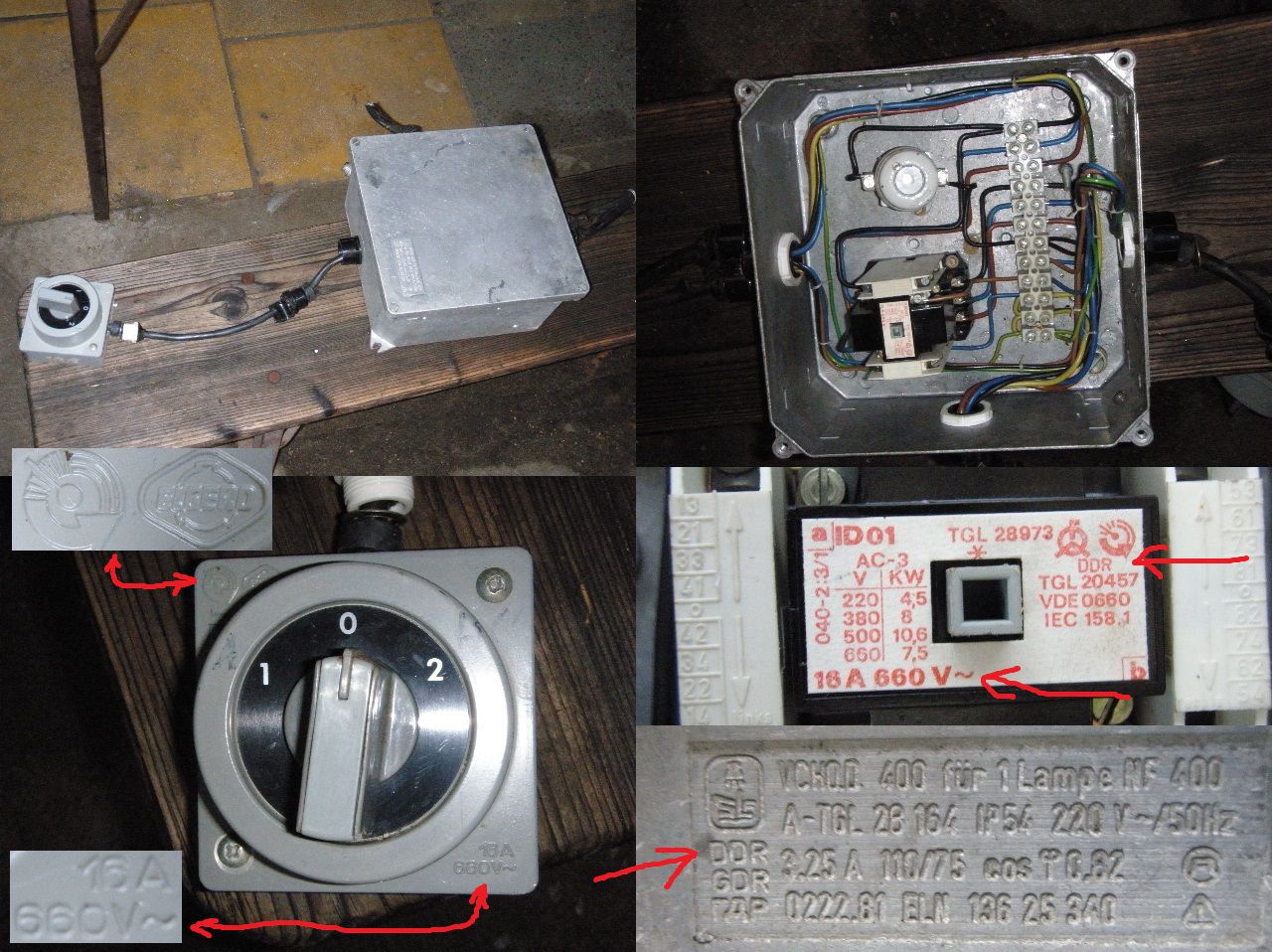 Orig Ddr Sicherungskasten Schalter Sicherung Strom Verteiler