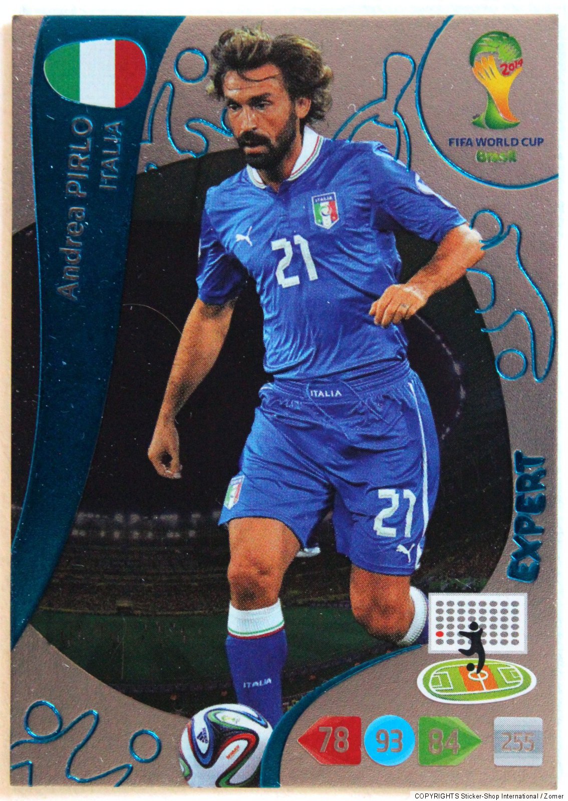 PANINI Adrenalyn XL Soccer Card ANDREA PIRLO EXPERT 383 World Cup
