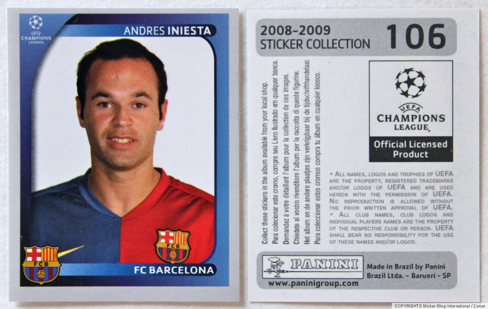Andrés Iniesta Luján イニエスタ　ジャージカード　/49 アンドレス イニエスタ 直筆サイン ジャージカード 49枚限定