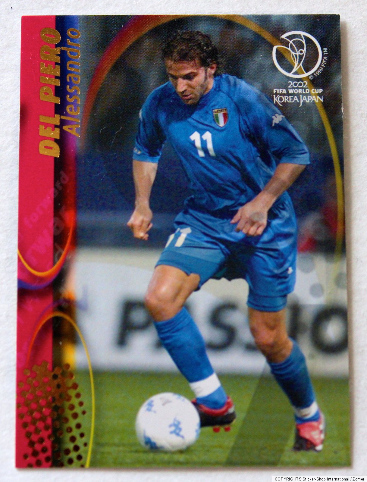 PANINI Soccer Trading Card ALESSANDRO DEL PIERO ITALY No. 72 World