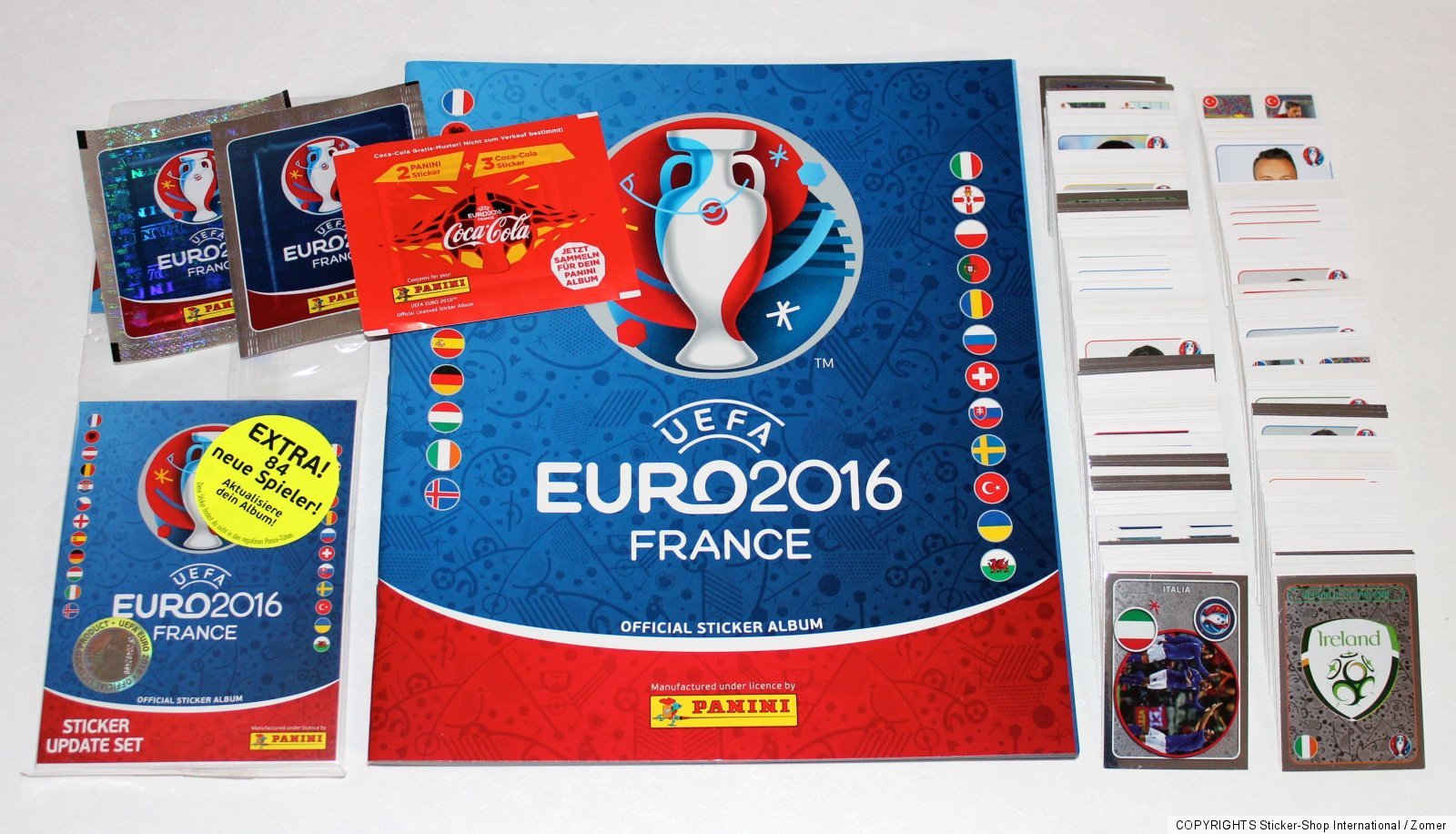 Leeralbum album INTERNATIONAL VERSION 100 Tüten packets Panini EM Euro 2012