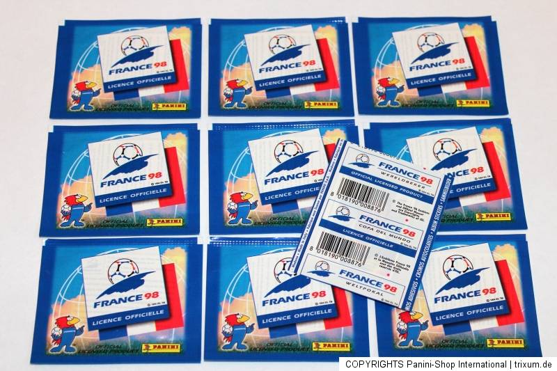 Panini WC WM France 98 1998 – 10 x Tüte packet bustina sobre