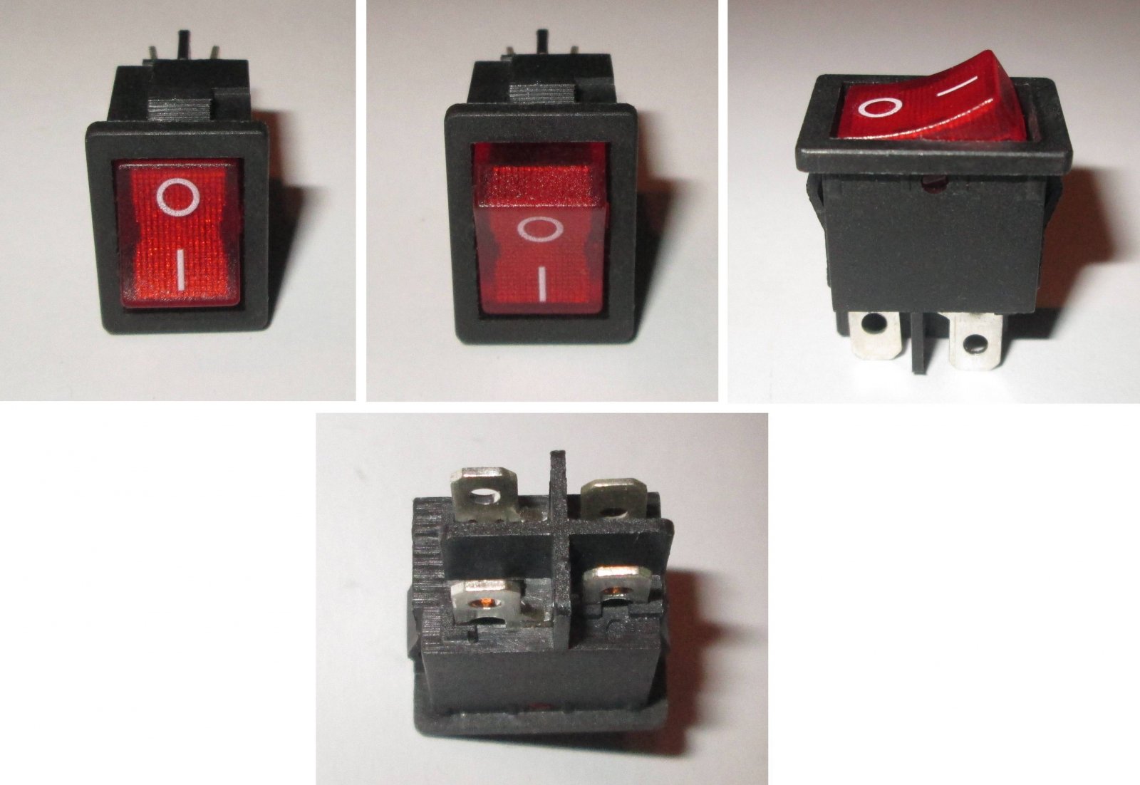 Mini Einbauschalter Geräte Wippen Schalter Netzschalter 2 Polig 230V beleuchtet | eBay