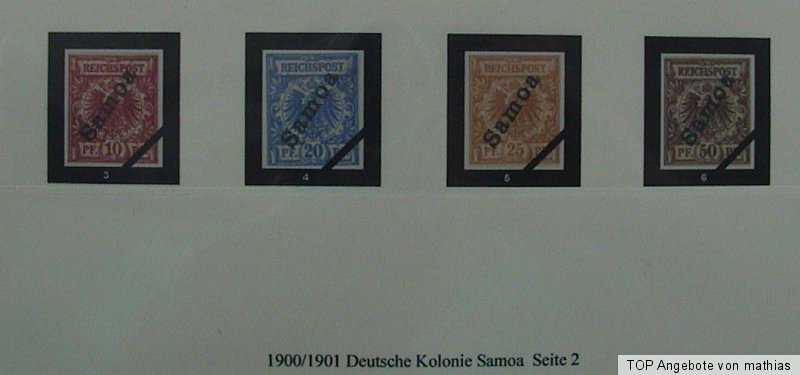 Kolonie Samoa 1899-1919 Vordruck farbig TOP alle Bilder in ...