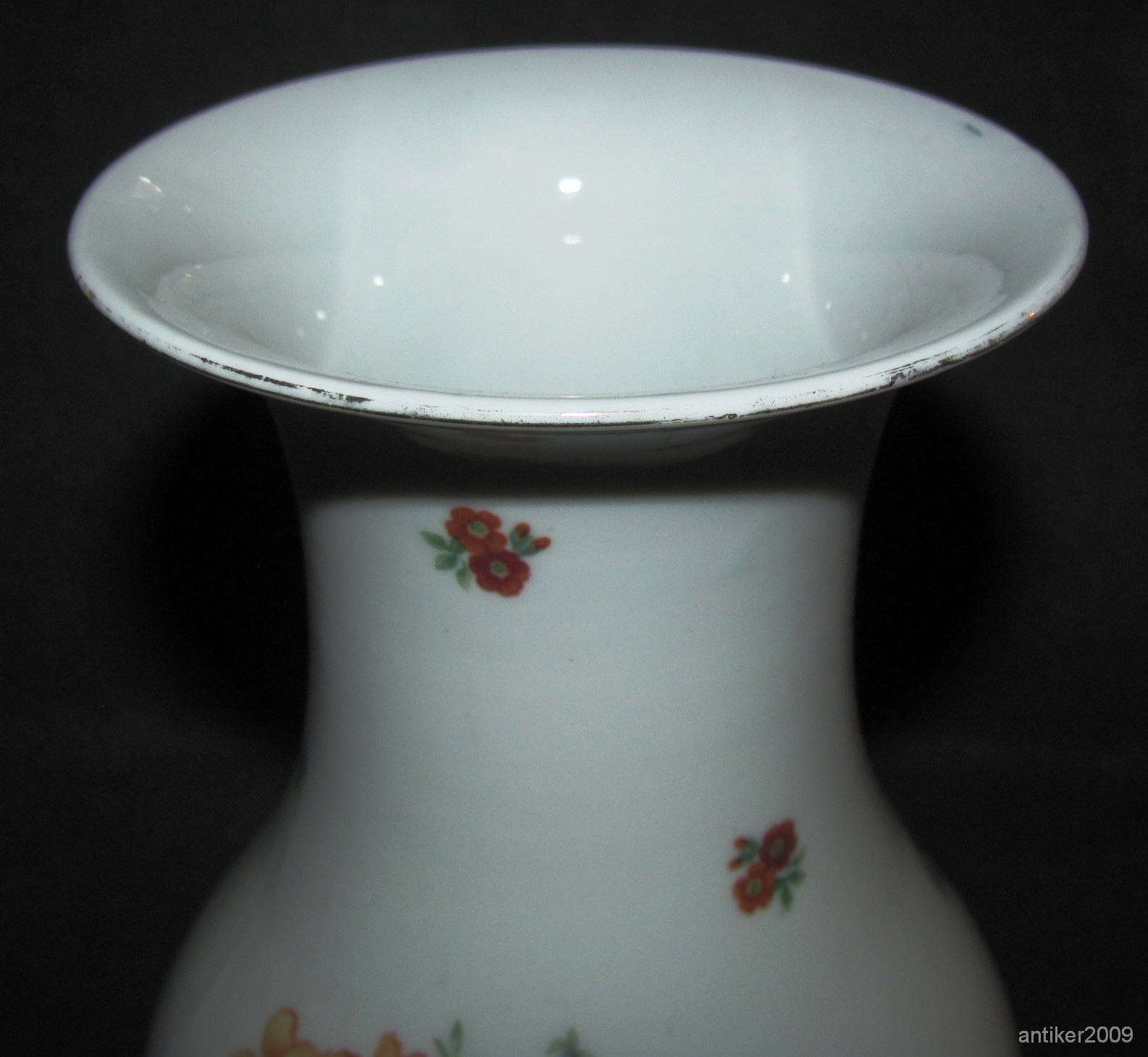 Rosenthal Porzellan Vase Blumenmuster u. Goldrand eBay