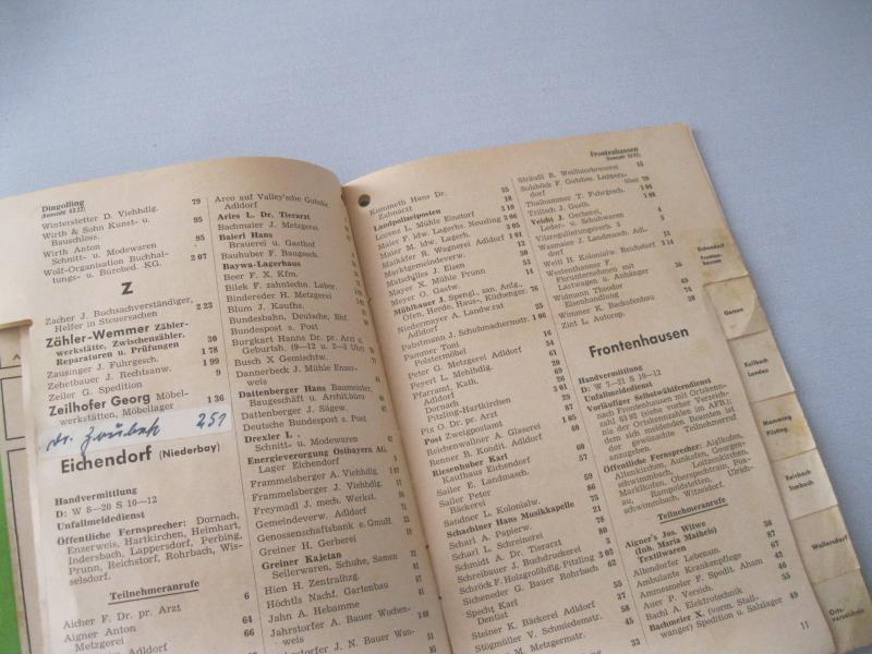 Altes Telefonbuch von Juli 1951 Arnstorf Dingolfing Frontenhausen Landau (Isar) | eBay