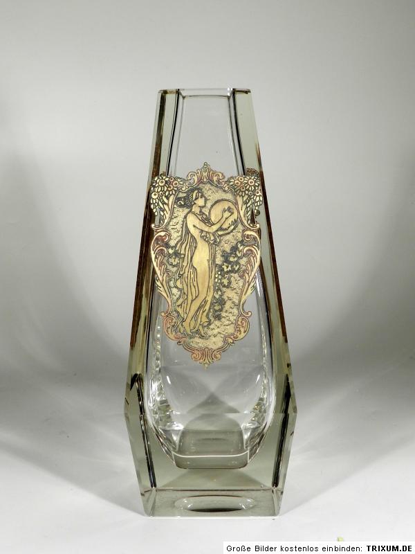 Ludwig Moser Karlsbad Glas ° Oroplastischer Jugendstil Dekor ° Art Nouveau Glass Ebay