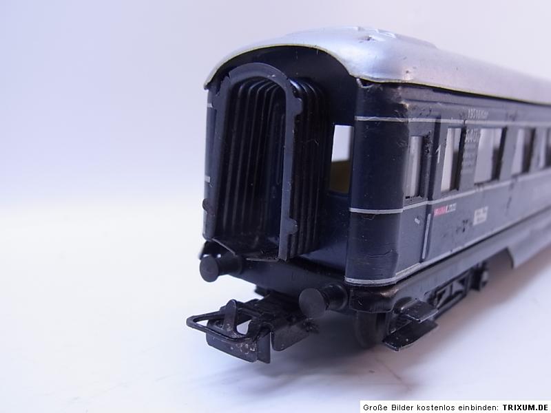 LOT 3096  Seltener Märklin H0 346/6 FD Zug Schürzenwagen blau im