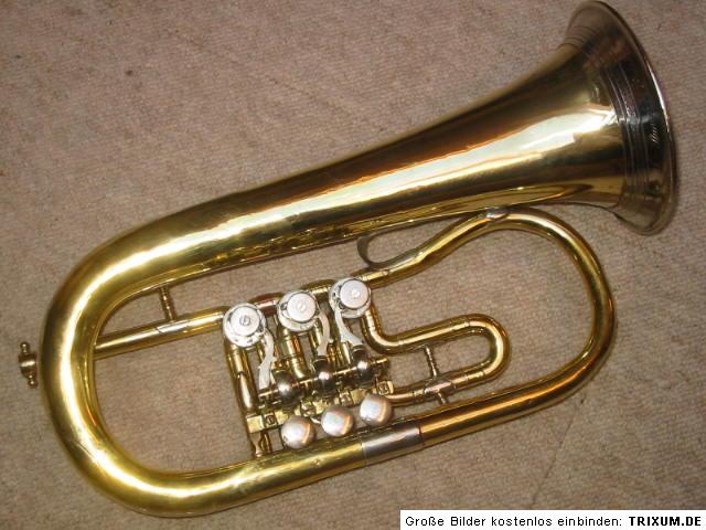 old rotary flugelhorn in C (probably old military pitch) . Needs minor