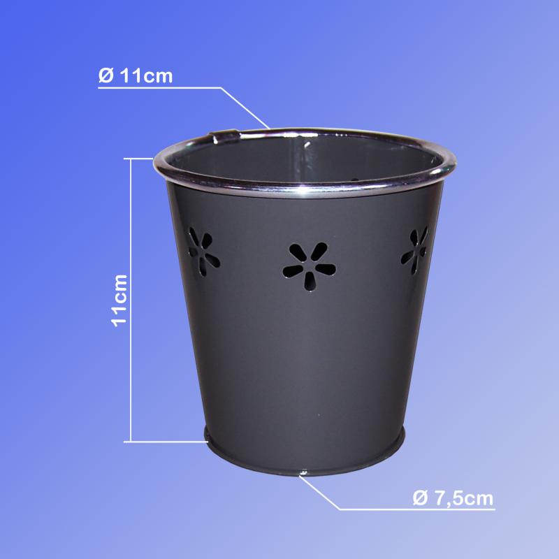 Höhe 12 cm in 7 Farben erhältl. lackiert Kleiner Zinkeimer mit Metallgriff
