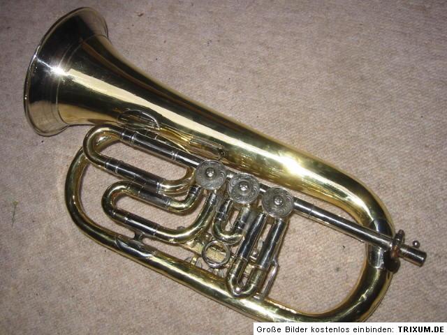 Beautiful old rotary Flugelhorn V. Kunc garland, rare key (maybe A 