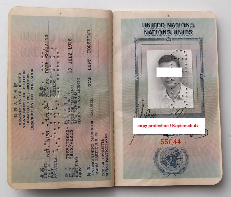 UNO Diplomatenpass,Reisepass,United Nations diplomatic passport,Laissez Passer eBay