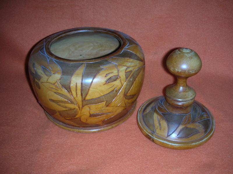 Afrikanischer Krug Afrika Vorratsbehälter handgeschnitzt