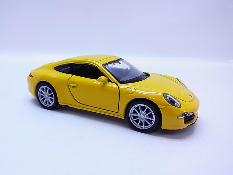 47732 Welly Porsche 911 Typ 991 Modellauto PKW ab 2011 gelb 1:39 NEU