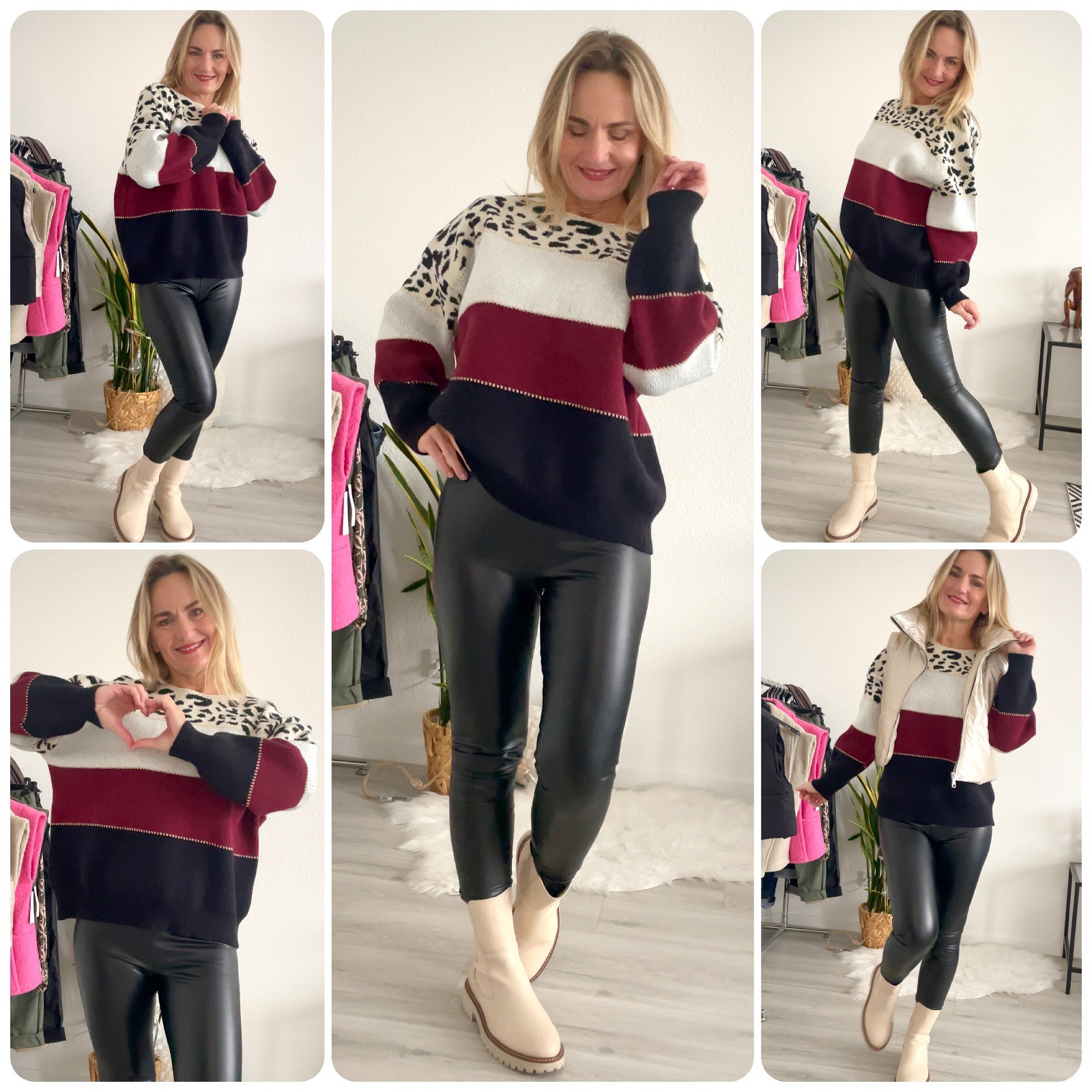 new collection ausgefallener strickpullover damen oversize winter Strick italienische mode