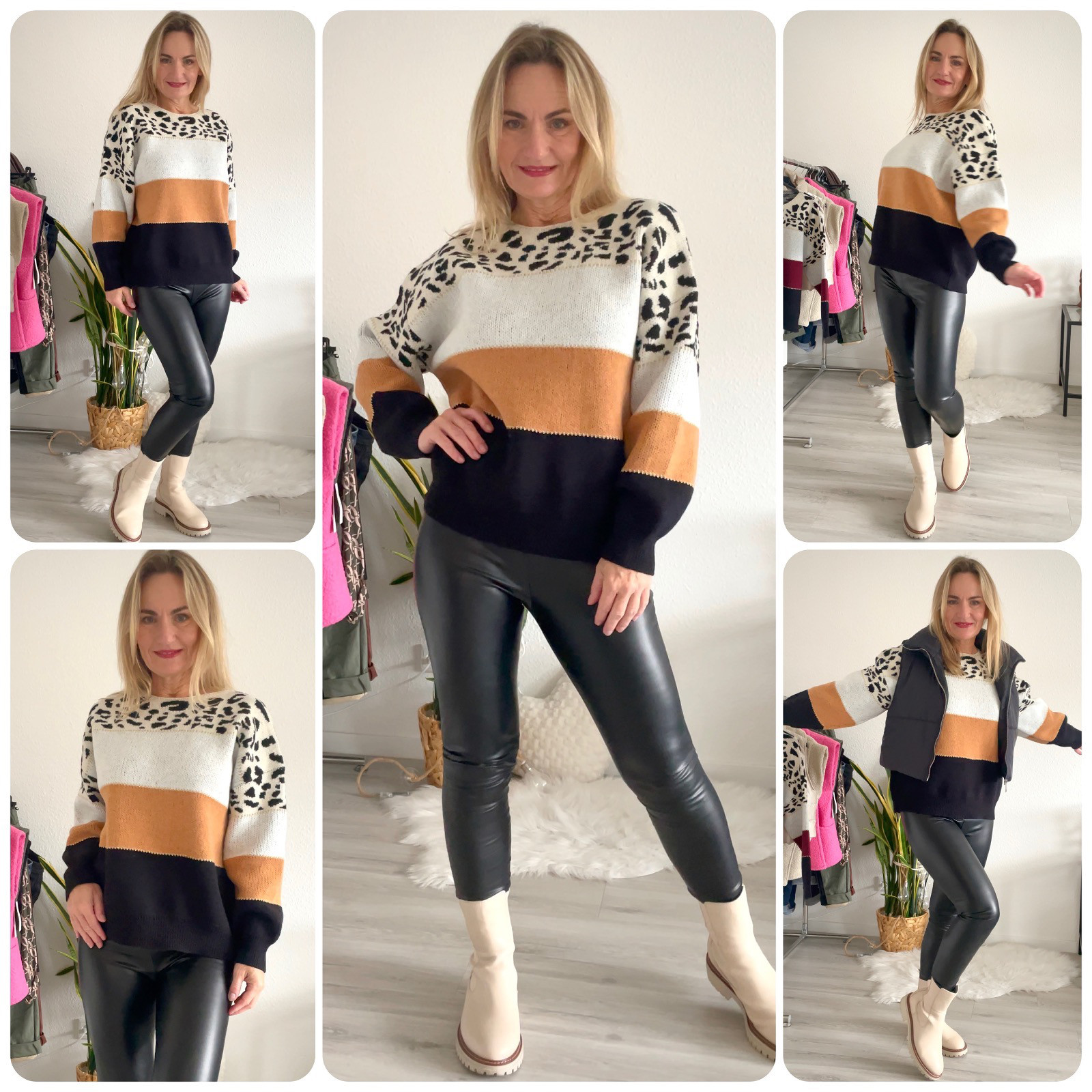 new collection ausgefallener strickpullover damen oversize winter Strick italienische mode