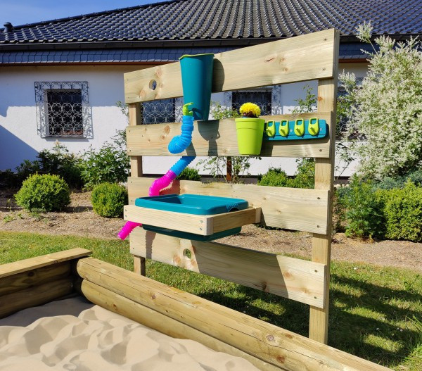 Outdoor Wasserspielwand aus Holz für Sandkasten